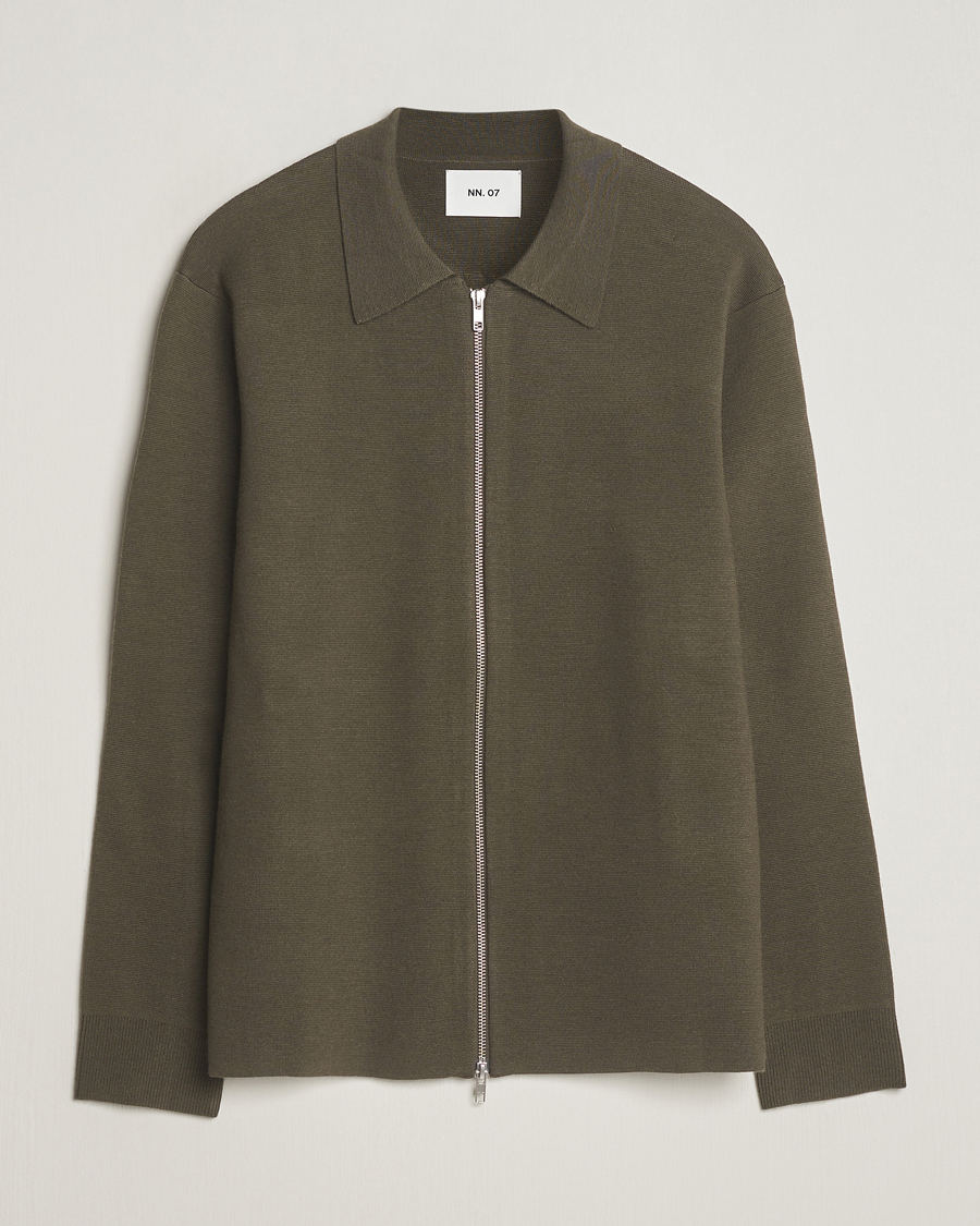 Herre | Gensere | NN07 | Harald Full Zip Capers Green