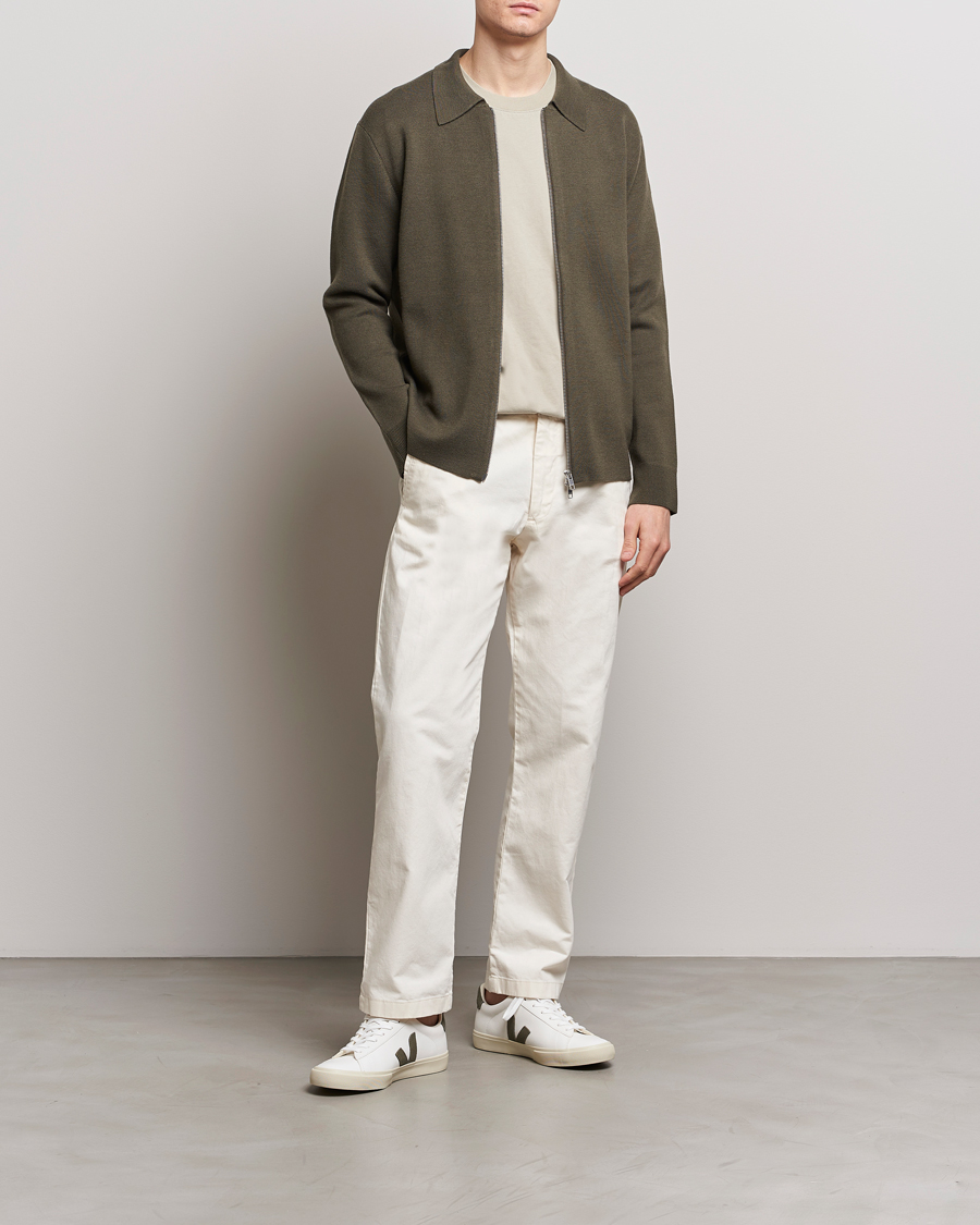 Herre | Gensere | NN07 | Harald Full Zip Capers Green