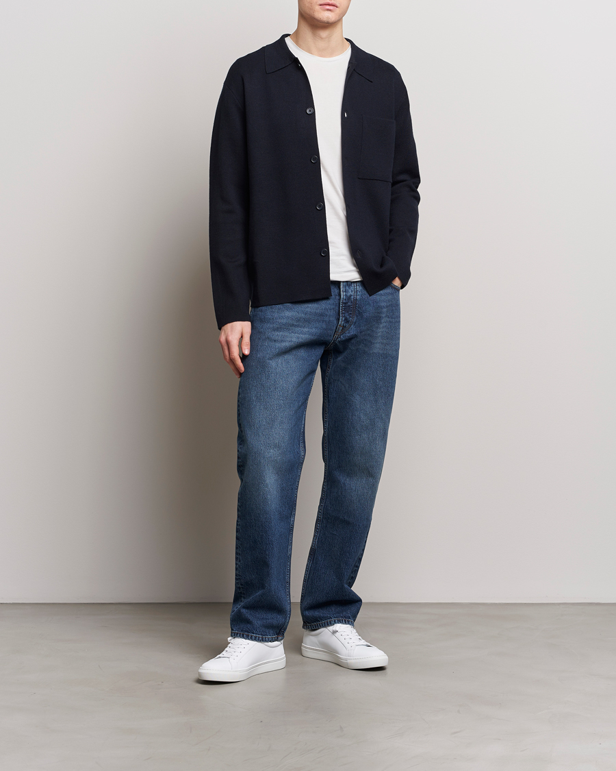 Herre | Gensere | NN07 | Jonas Cotton/Modal Cardigan Navy Blue