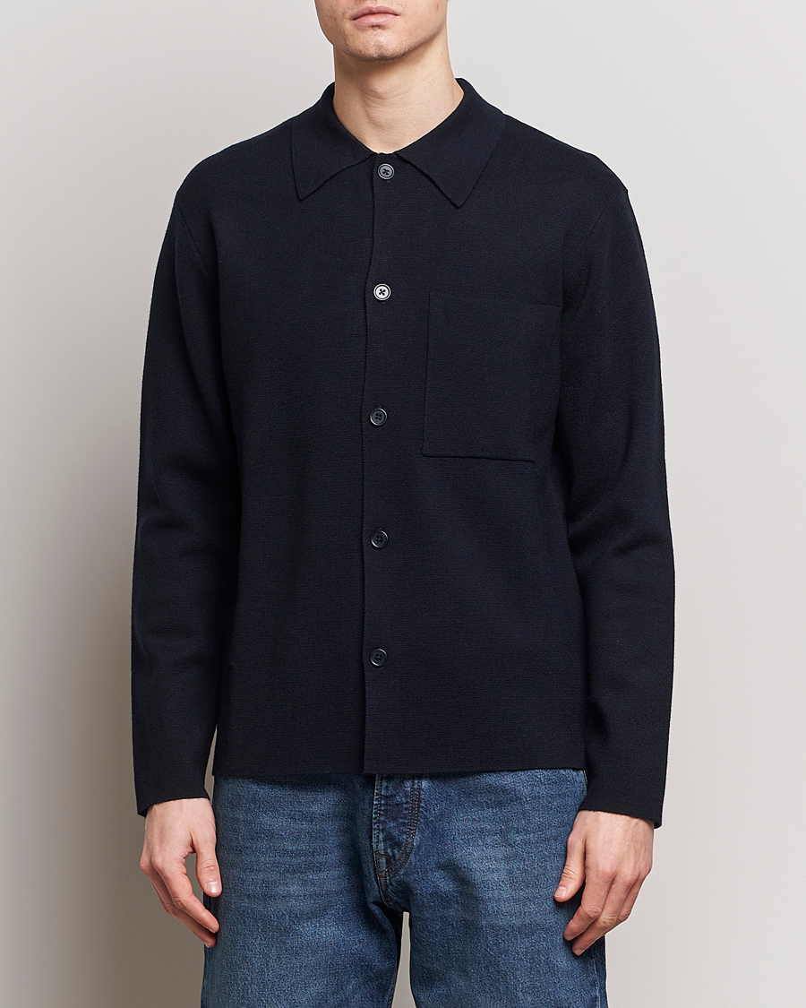 Herre | Cardigans | NN07 | Jonas Cotton/Modal Cardigan Navy Blue