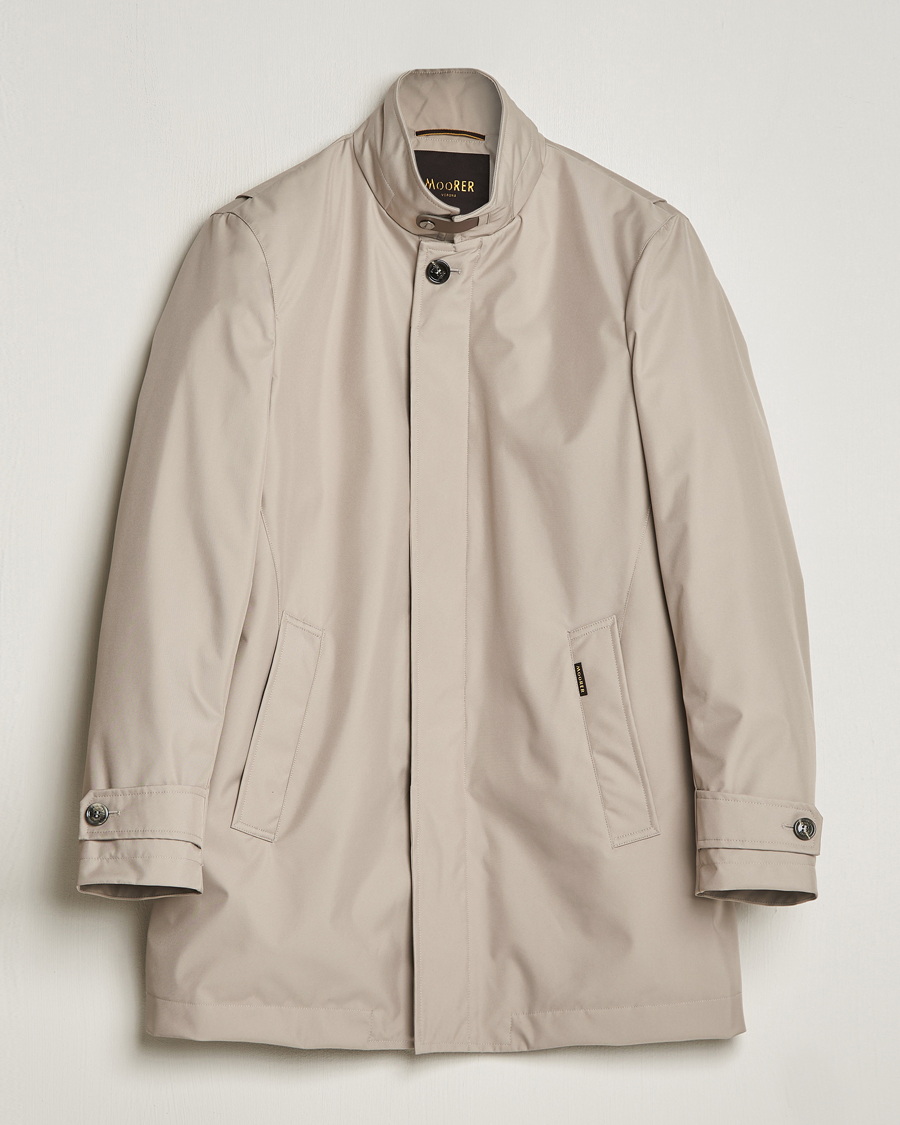 Herre | Jakker | MooRER | Waterproof Car Coat Light Grey