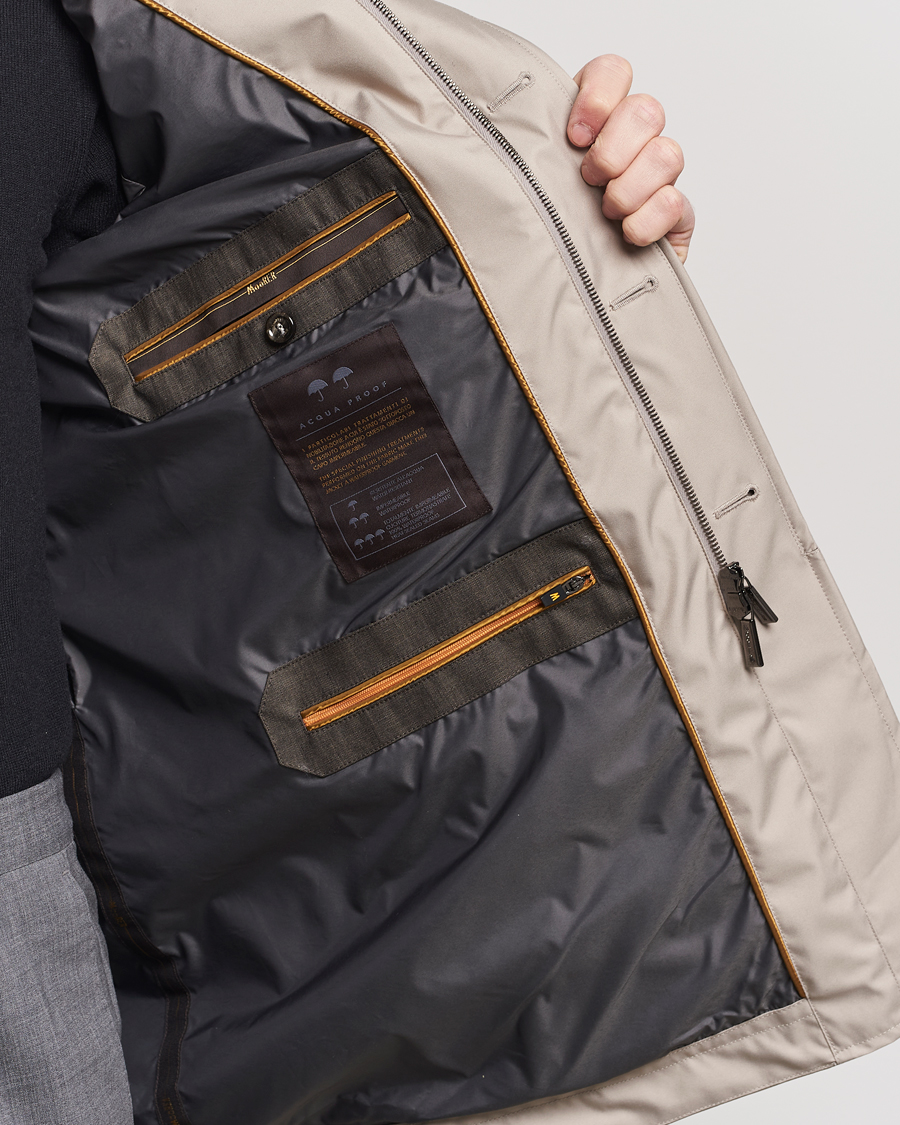 Herre | Jakker | MooRER | Waterproof Car Coat Light Grey