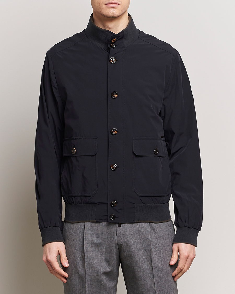 Herre | Klær | MooRER | Water Repellent Stretch Jacket Navy