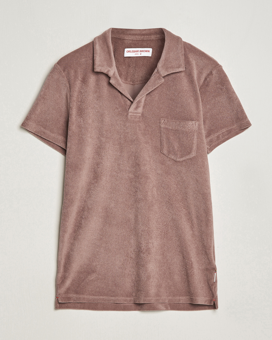 Herre | Pikéer | Orlebar Brown | Terry Polo Plum Wine