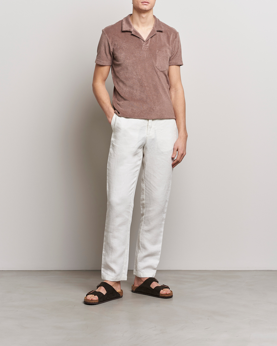 Herre | Pikéer | Orlebar Brown | Terry Polo Plum Wine
