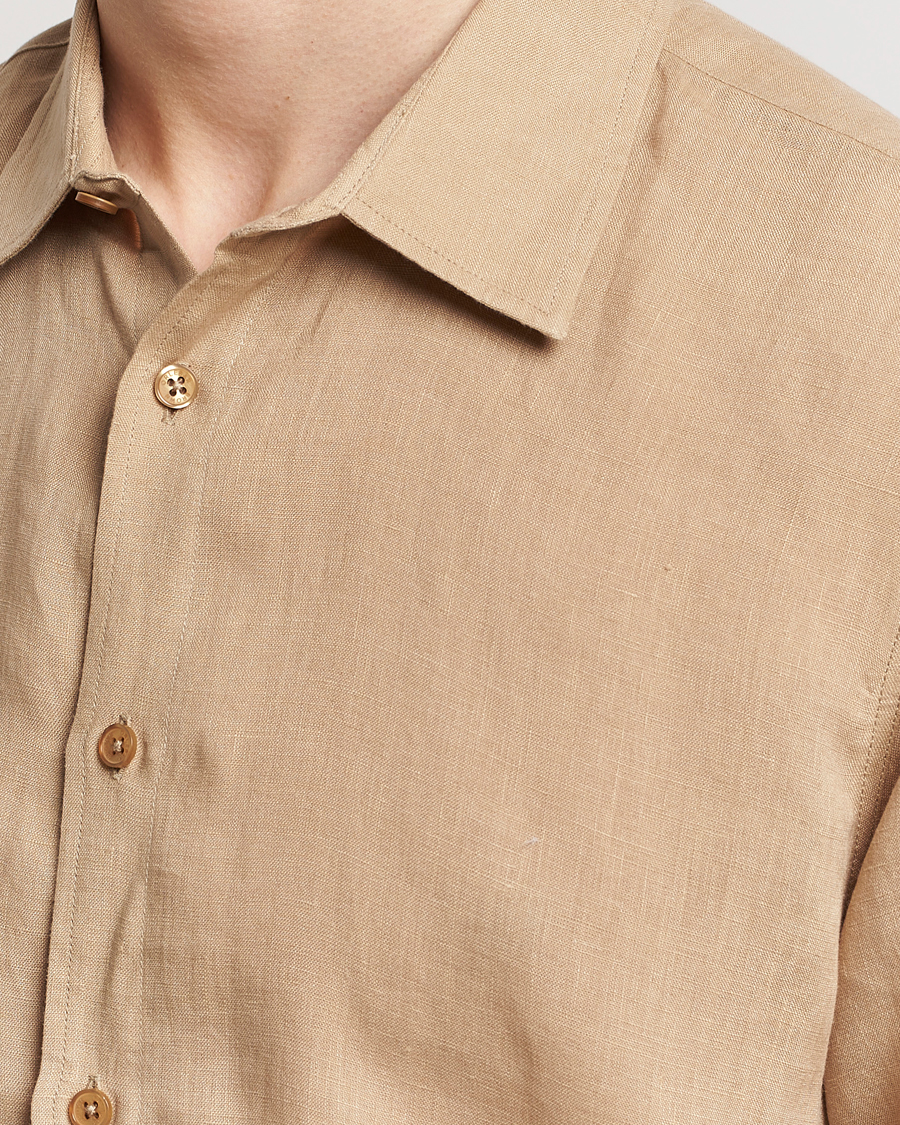 Herre | Skjorter | Orlebar Brown | Justin Linen Shirt Biscuit