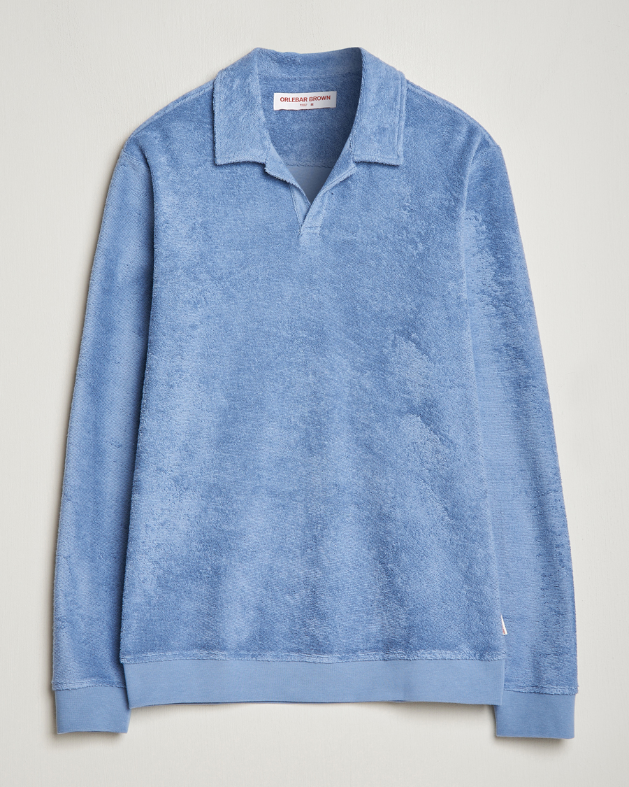 Herre | Gensere | Orlebar Brown | Santino Organic Cotton Terry Polo Springfield Blue