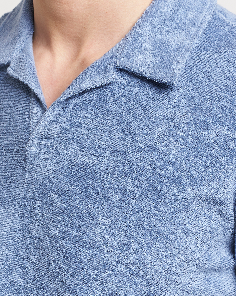 Herre | Gensere | Orlebar Brown | Santino Organic Cotton Terry Polo Springfield Blue