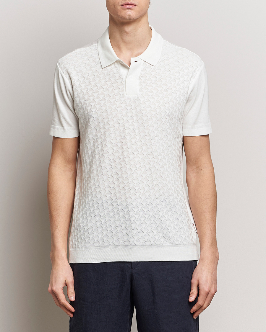 Herr | Kläder | Orlebar Brown | Jarrett Jaquard Knitted Ribb Polo White