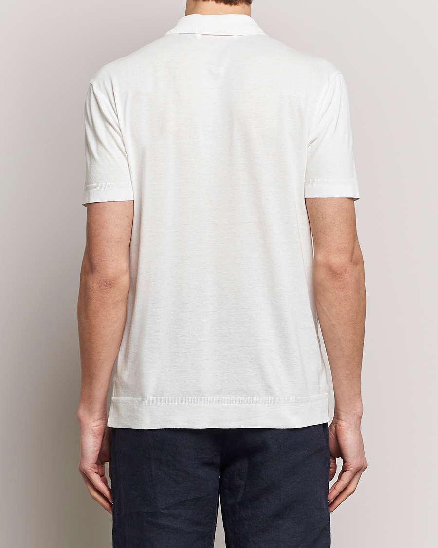 Herre | Pikéer | Orlebar Brown | Jarrett Jaquard Knitted Ribb Polo White