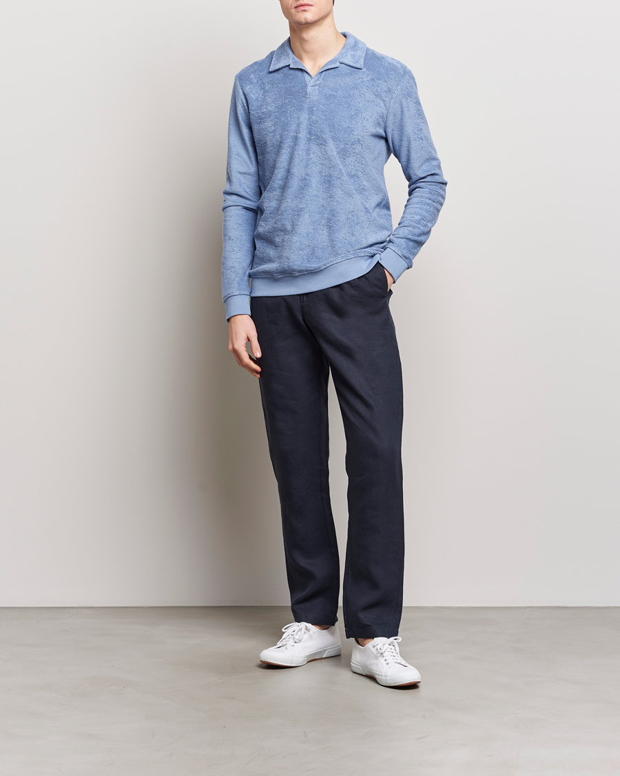 Herre | Bukser | Orlebar Brown | Cornell Linen Trousers Night Iris