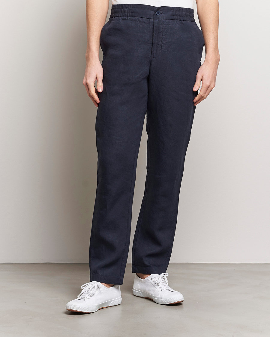 Herre | Bukser | Orlebar Brown | Cornell Linen Trousers Night Iris