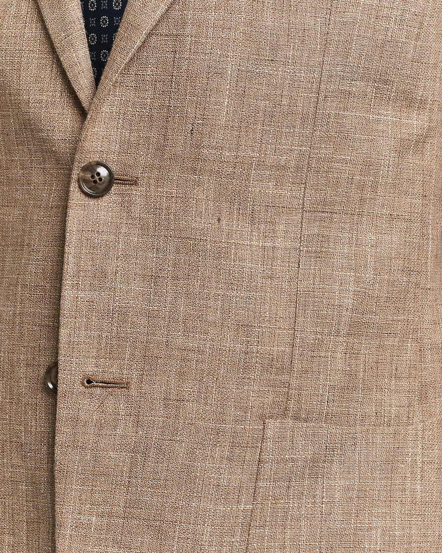 Herre | Dressjakker | Morris Heritage | Mike Cotton/Linen Structure Blazer Light Brown