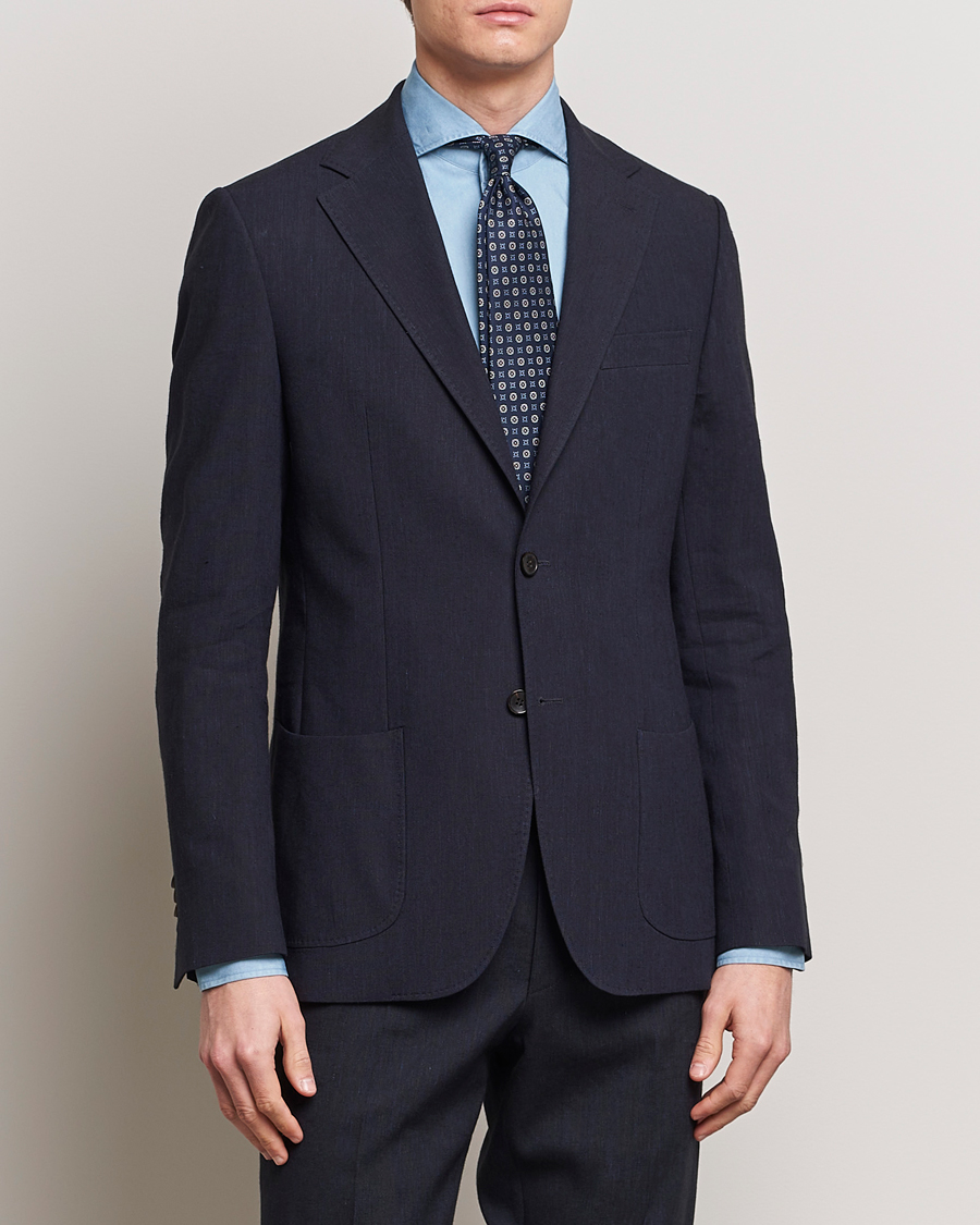 Herre | Avdelinger | Morris Heritage | Summer Linen Blazer Navy