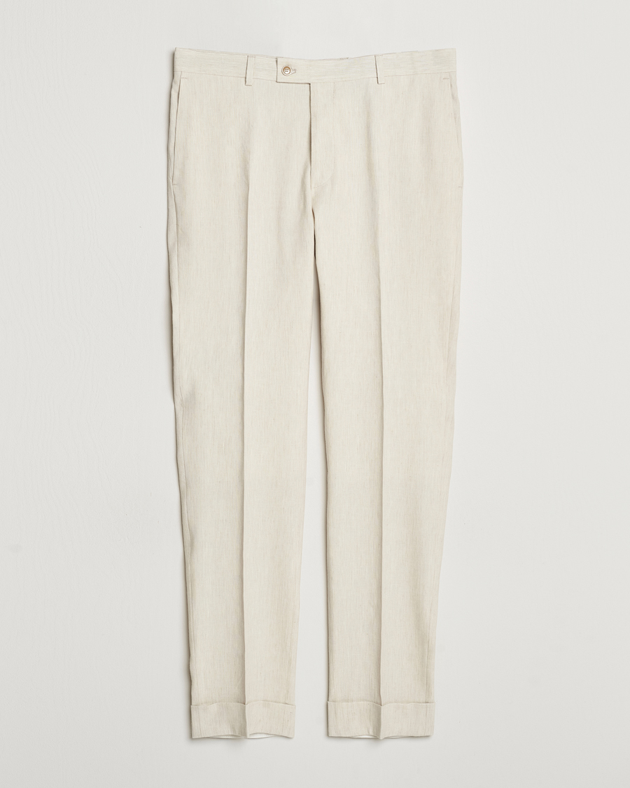 Herre | Bukser | Morris Heritage | Jack Summer Linen Trousers Beige