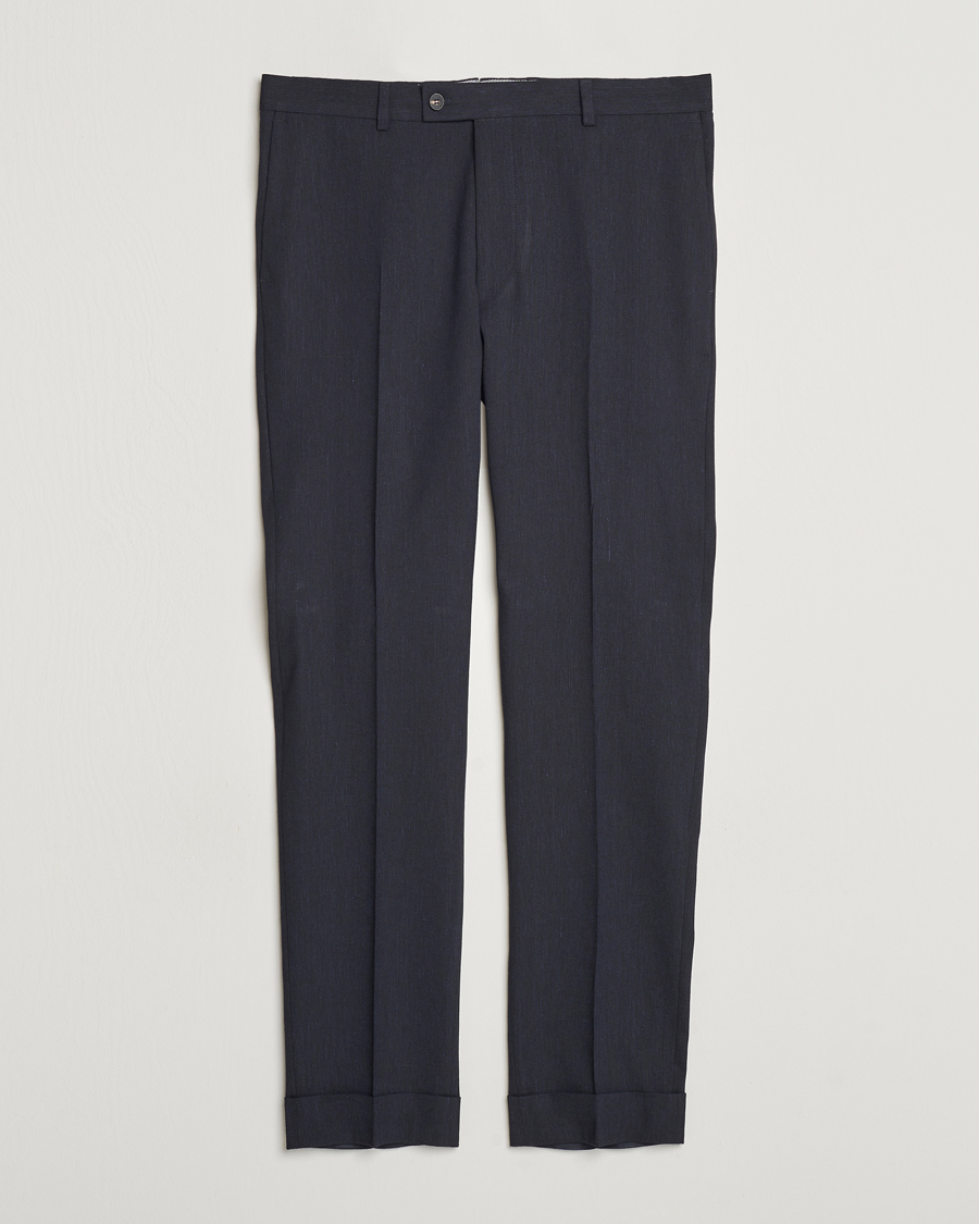 Herre | Bukser | Morris Heritage | Jack Summer Linen Trousers Navy
