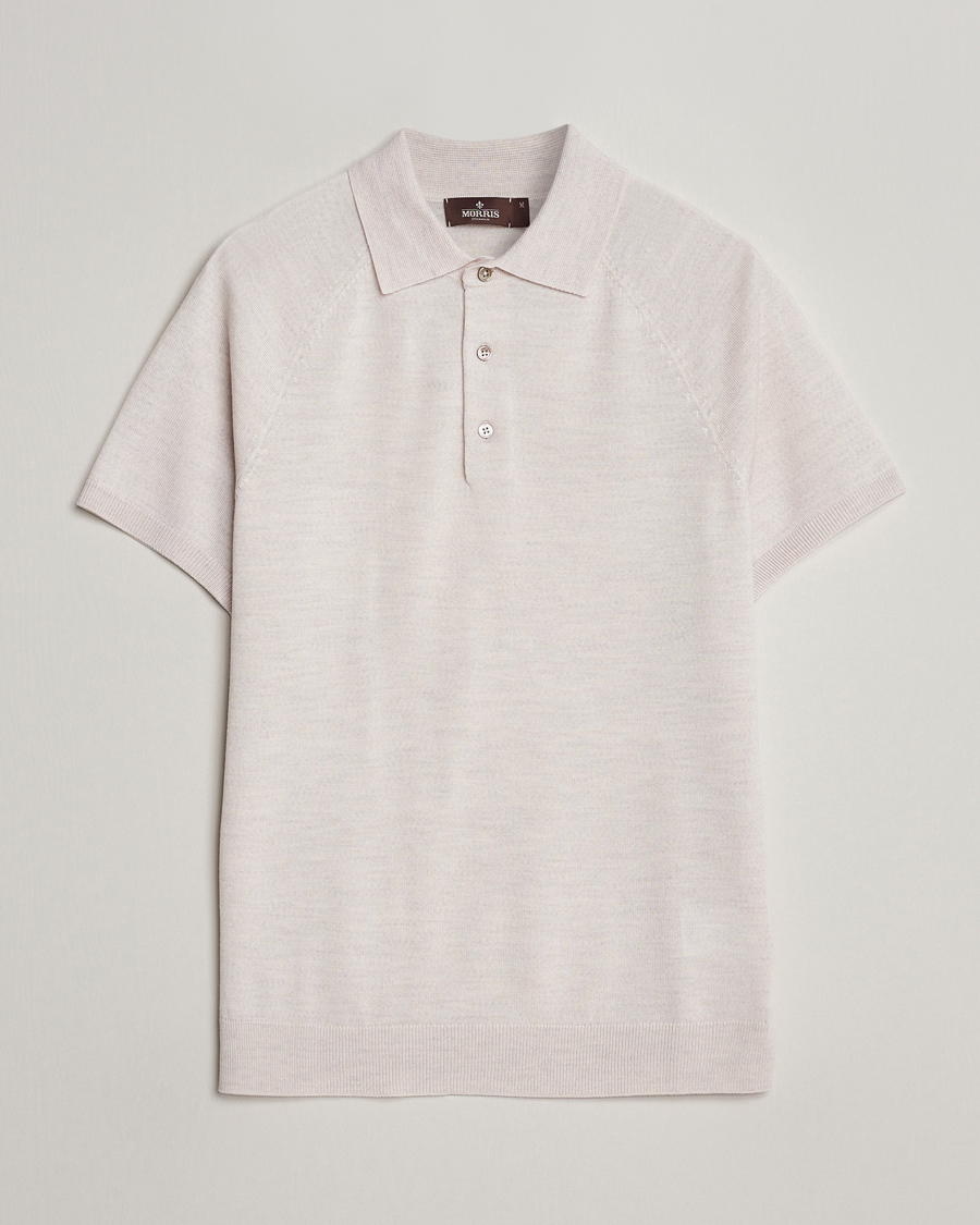 Herre | Pikéer | Morris Heritage | Fleming Short Sleeve Merino Polo Off White