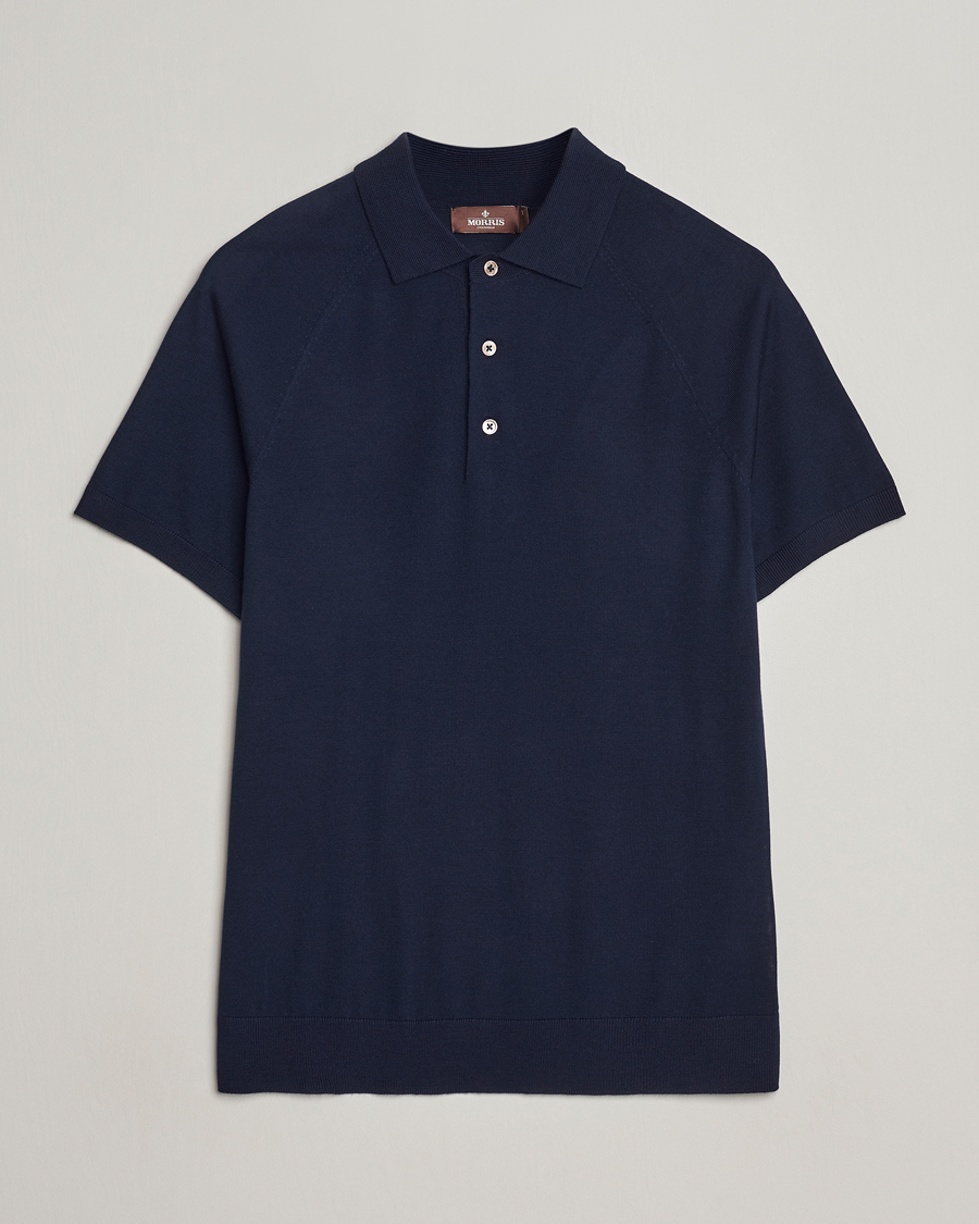 Herre | Pikéer | Morris Heritage | Fleming Short Sleeve Merino Polo Navy