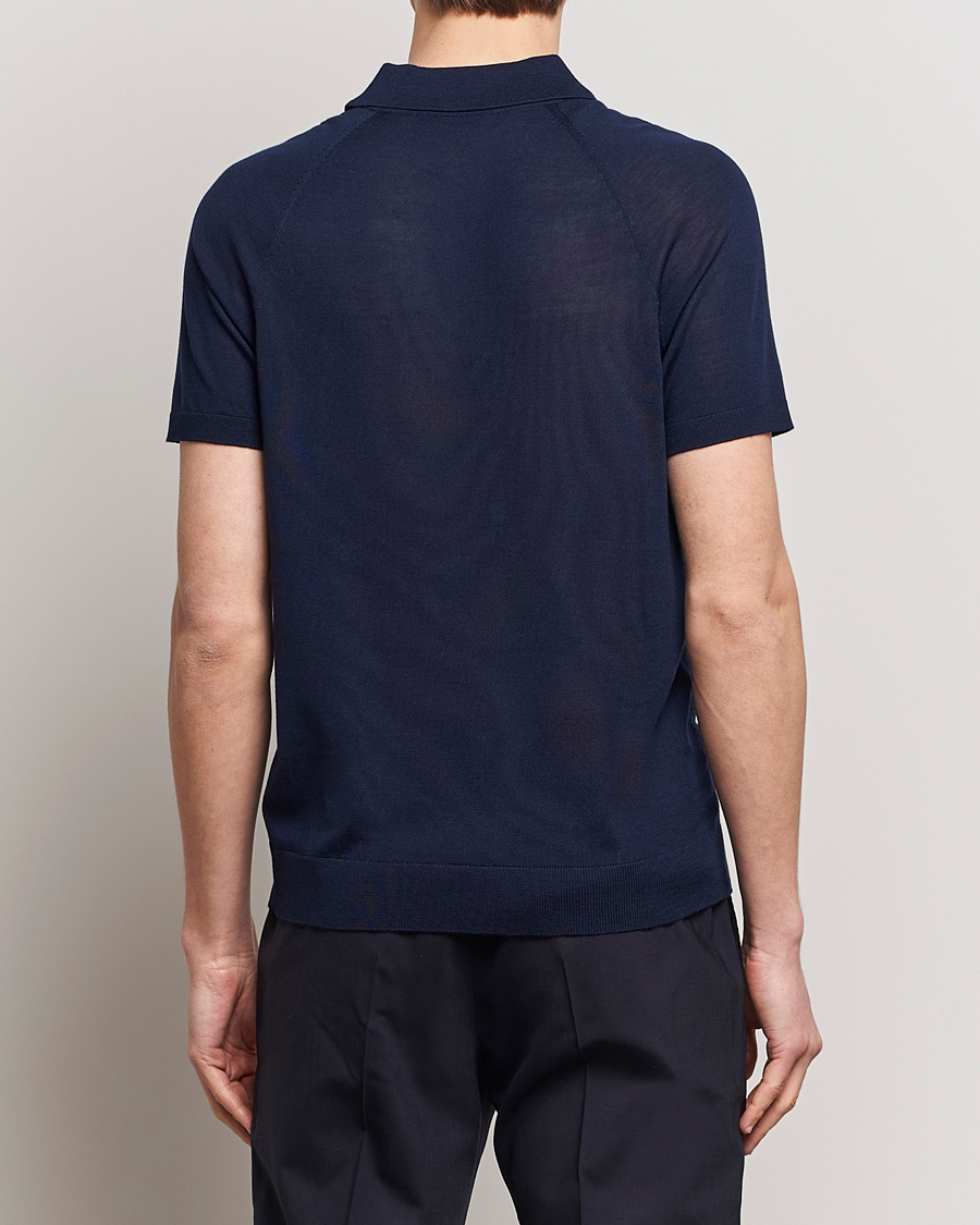 Herre | Pikéer | Morris Heritage | Fleming Short Sleeve Merino Polo Navy