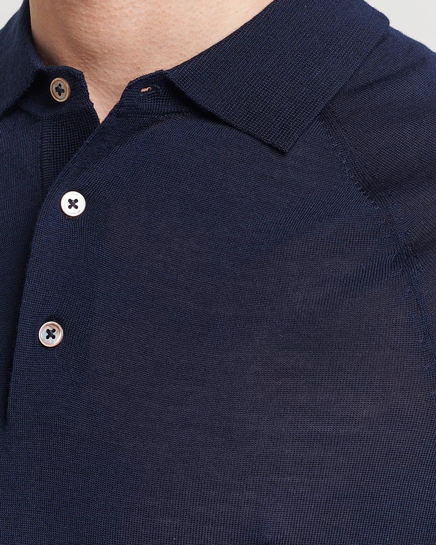 Herre | Pikéer | Morris Heritage | Fleming Short Sleeve Merino Polo Navy