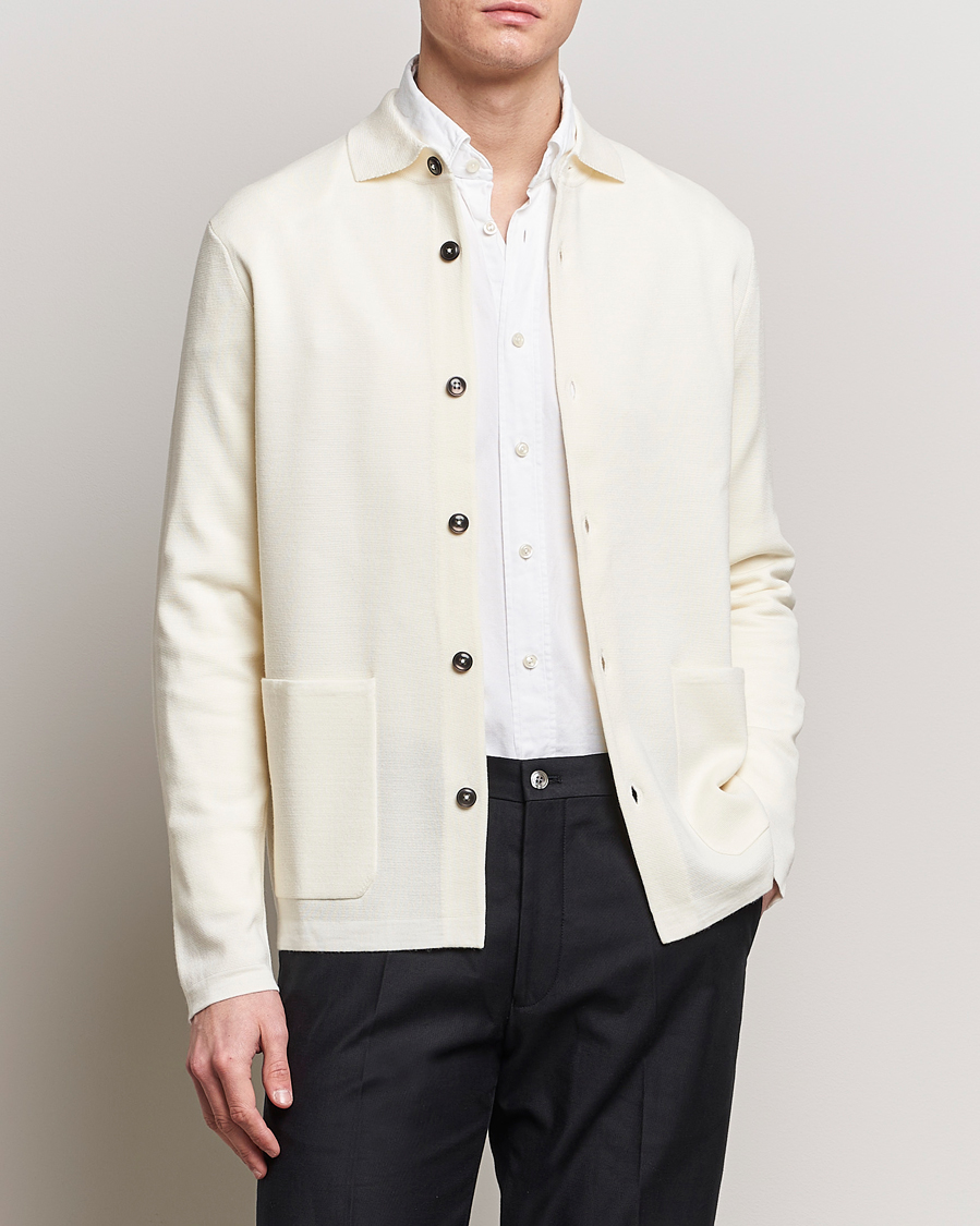 Herre |  | Morris Heritage | Craig Merino Dress Cardigan White