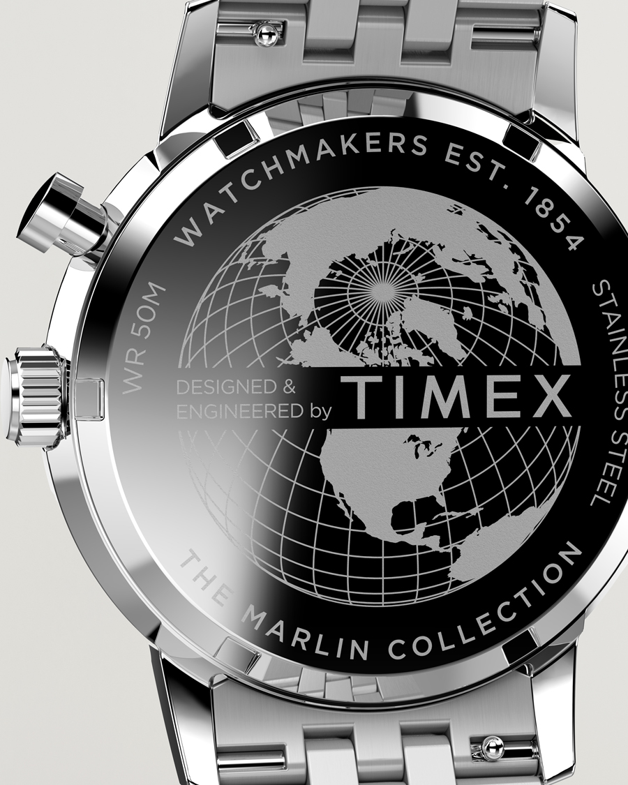 Herre | Timex Marlin Moon Phase Quartz Steel 40mm Blue Dial | Timex | Marlin Moon Phase Quartz Steel 40mm Blue Dial