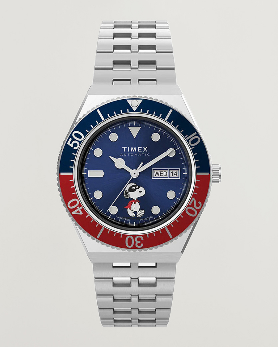 Herre | Timex M79 X Peanuts Masked Marvel Automatic 40mm Blue Dial | Timex | M79 X Peanuts Masked Marvel Automatic 40mm Blue Dial