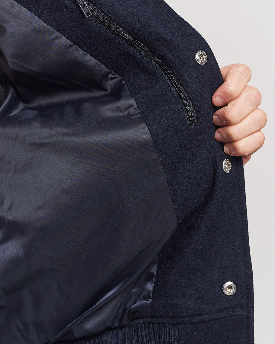Herre | Jakker | LES DEUX | Varsity Wool Jacket Dark Navy