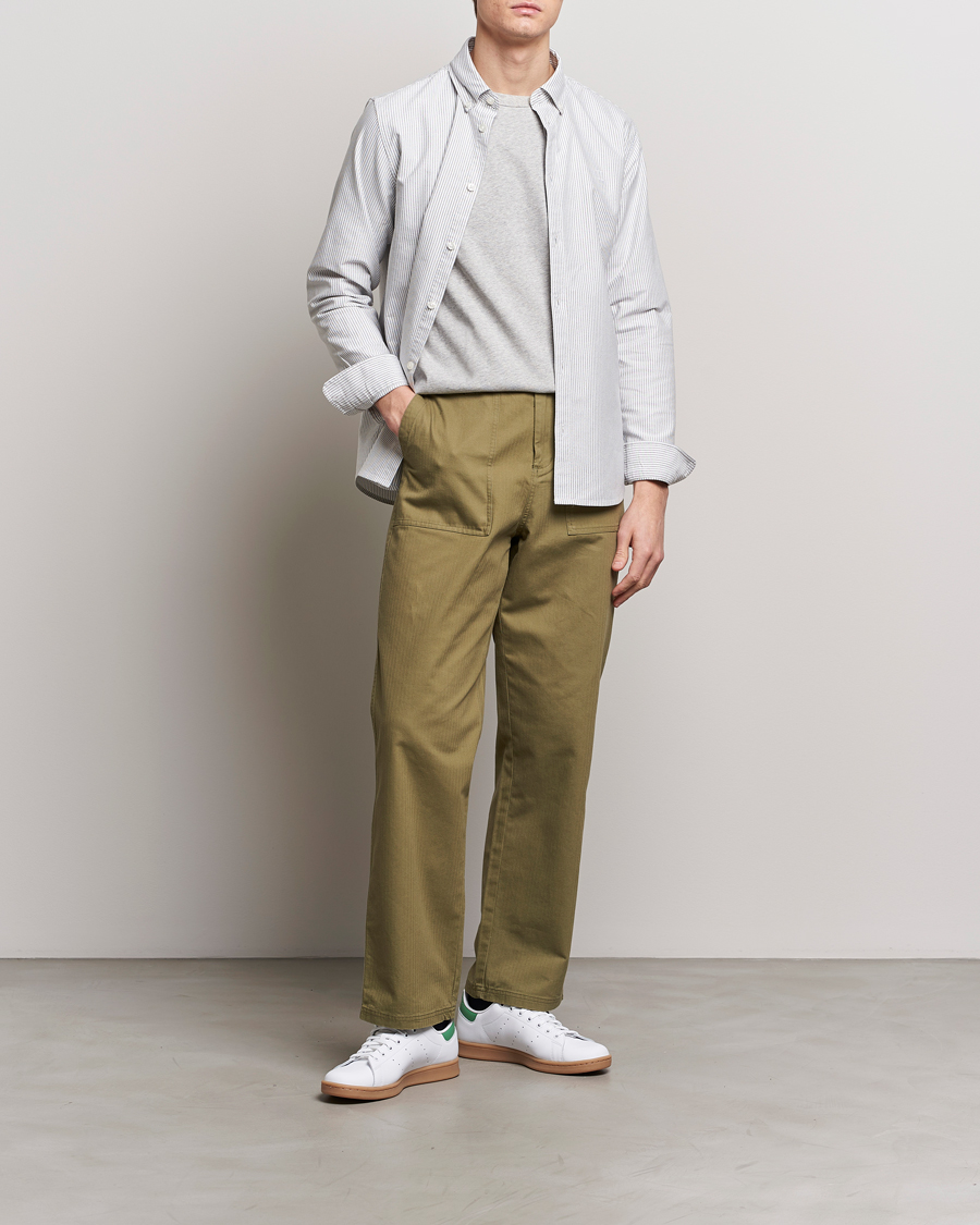 Herre | Skjorter | LES DEUX | Kristian Oxford Shirt Green/White