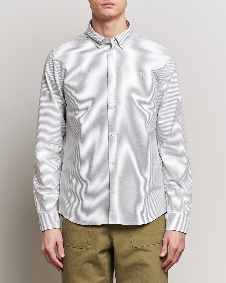 Men | LES DEUX | LES DEUX | Kristian Oxford Shirt Green/White