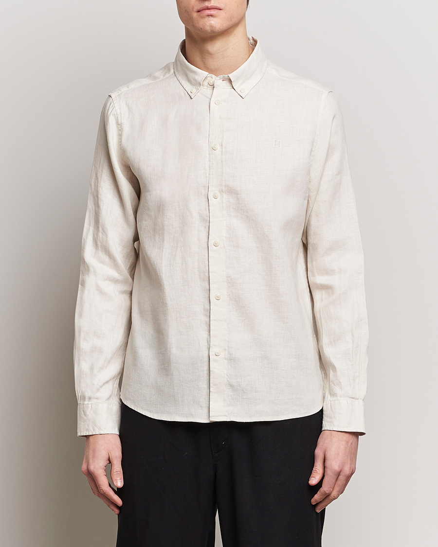 Herre | Linskjorter | LES DEUX | Kristian Linen Button Down Shirt Ivory