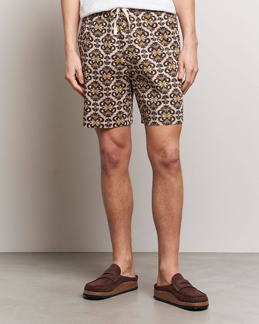 Men | LES DEUX | LES DEUX | Hendrix Printed Shorts Light Sand