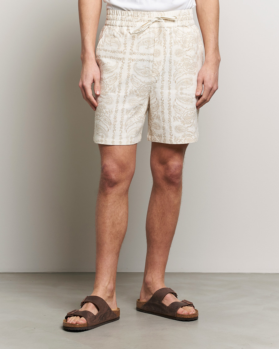 Herre | Shorts | LES DEUX | Lesley Paisley Shorts Light Ivory