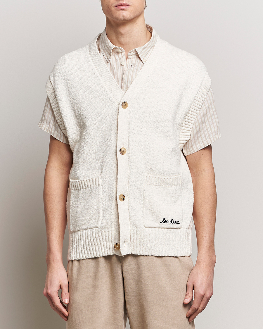 Herre | Gensere | LES DEUX | Brad Cardigan Vest Ivory