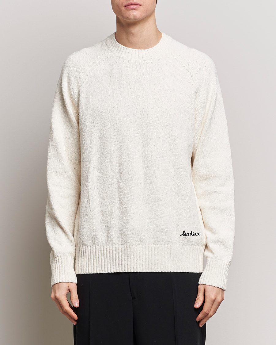 Herre | Strikkede gensere | LES DEUX | Brad Roundneck Knit Ivory