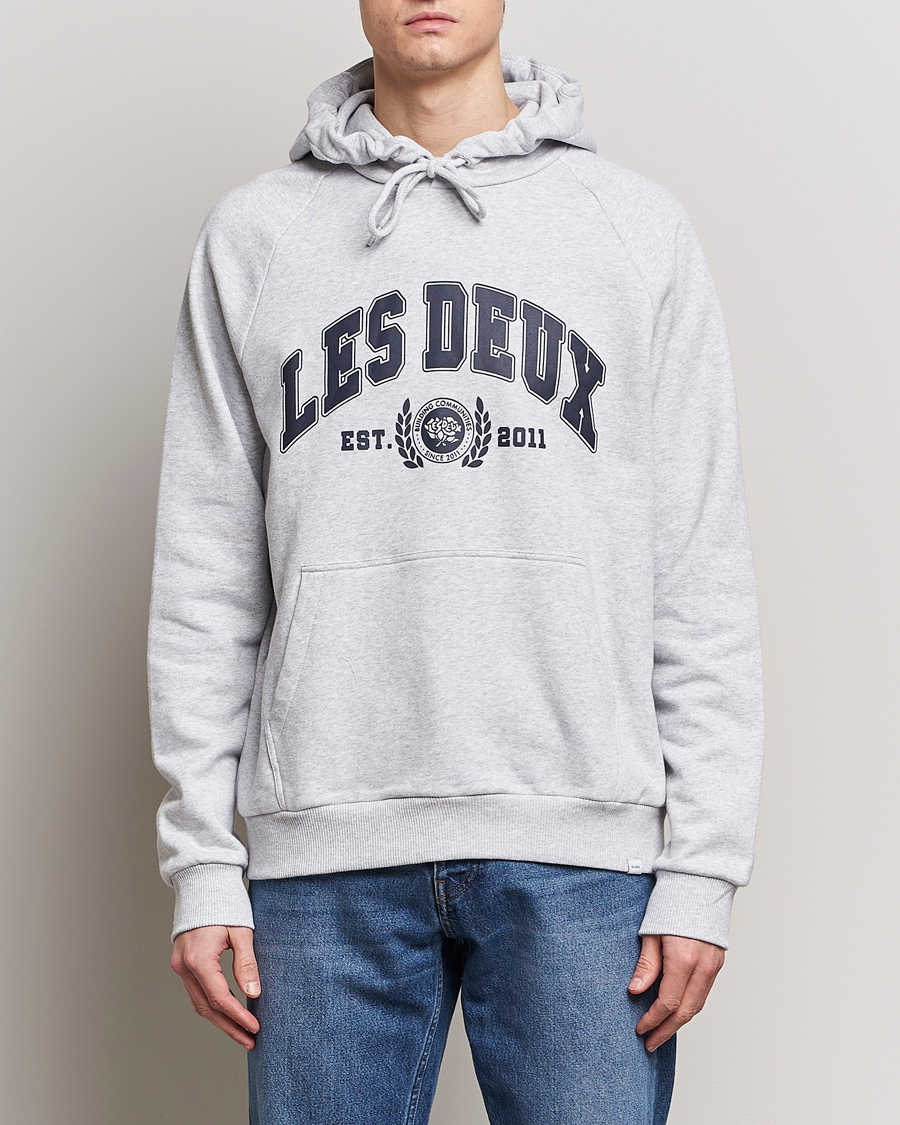 Herre | Gensere | LES DEUX | University Hoodie Snow Melange