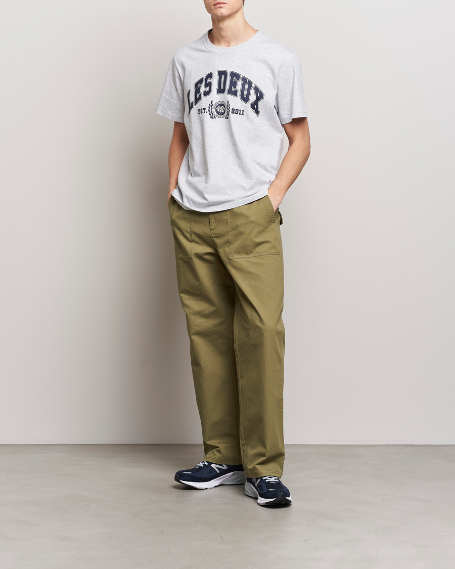Herre | T-Shirts | LES DEUX | University T-Shirt Snow Melange