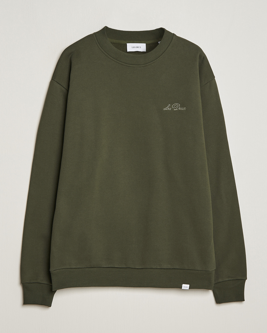 Herre | Gensere | LES DEUX | Crew Sweatshirt Forrest Green