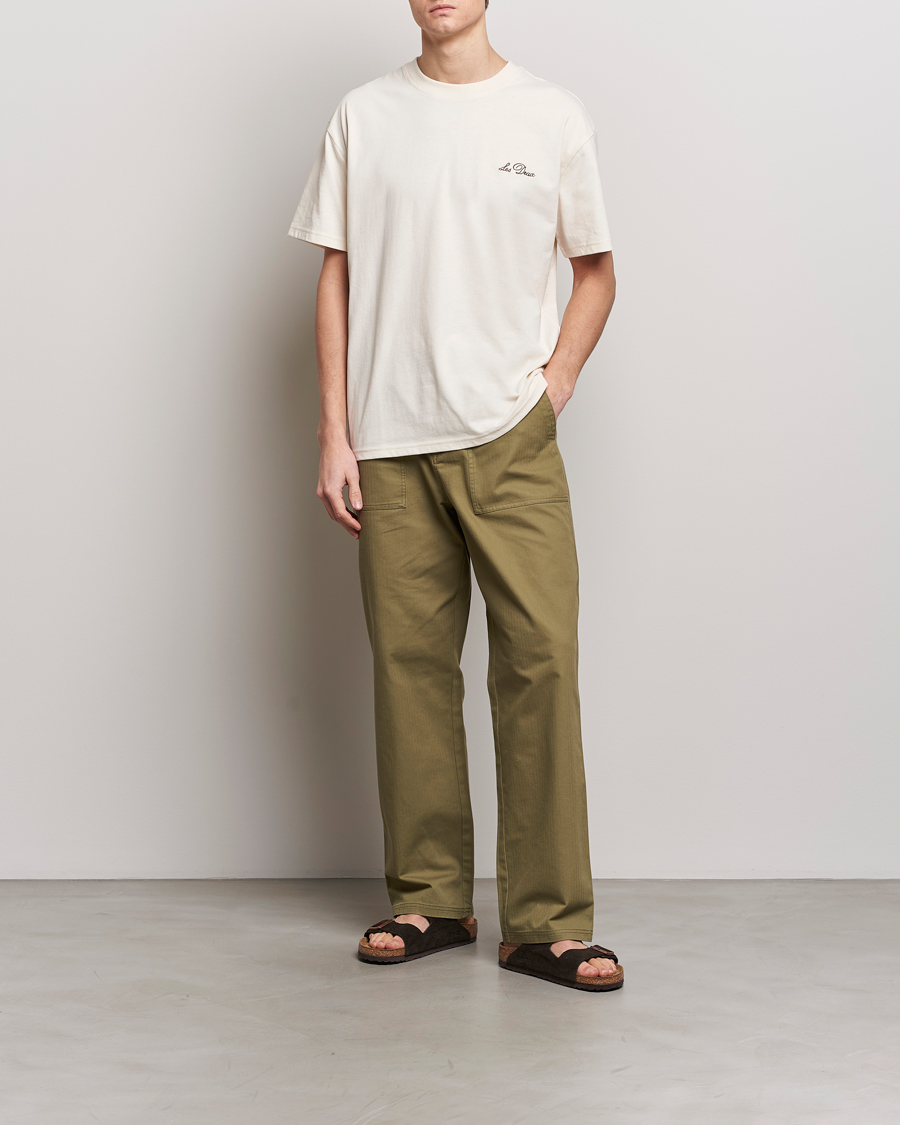 Herre | T-Shirts | LES DEUX | Crew T-Shirt Light Ivory