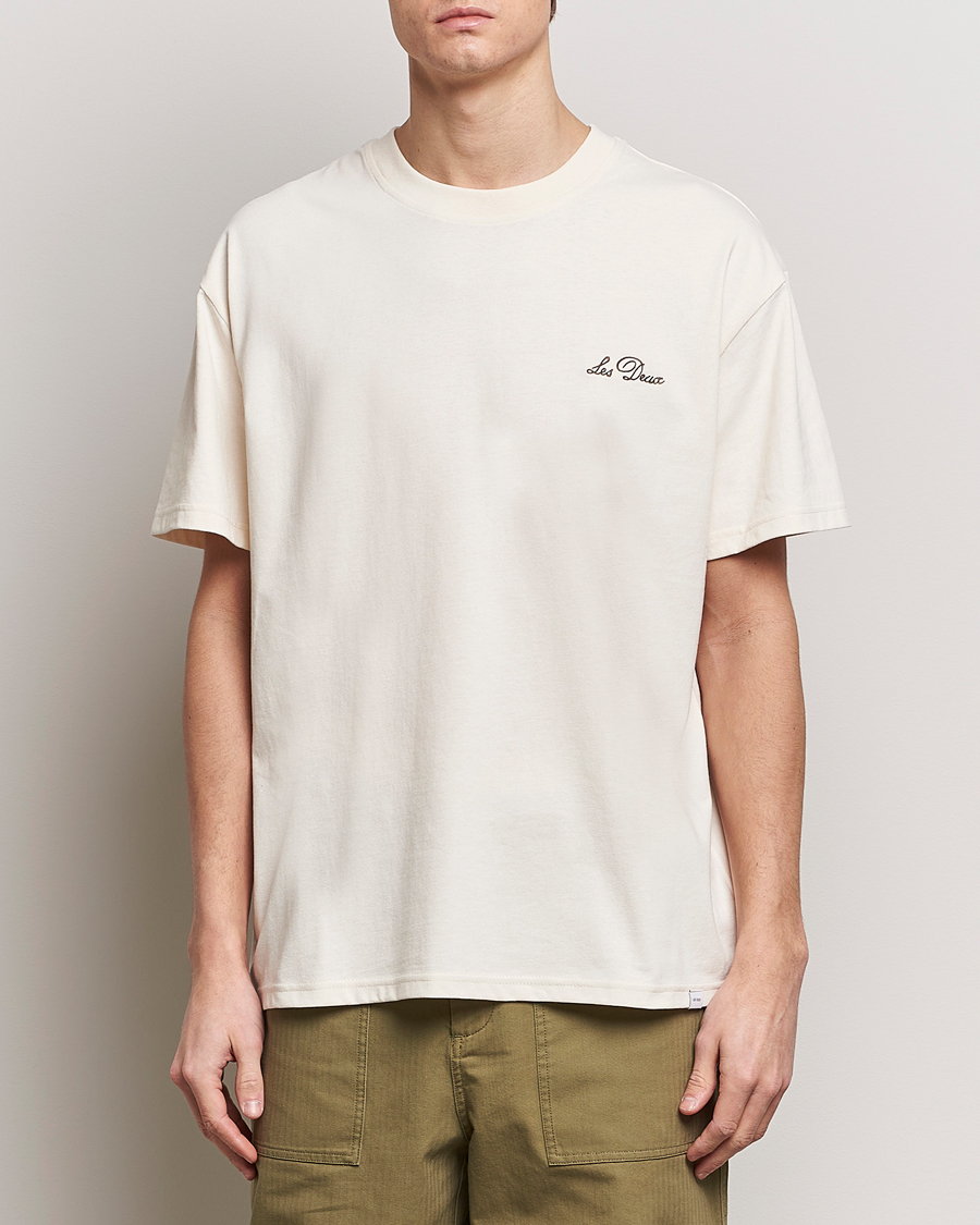 Herre | Klær | LES DEUX | Crew T-Shirt Light Ivory