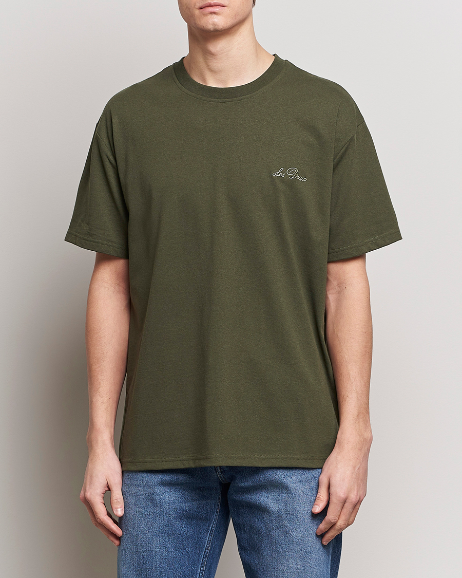 Herre | LES DEUX | LES DEUX | Crew T-Shirt Forrest Green