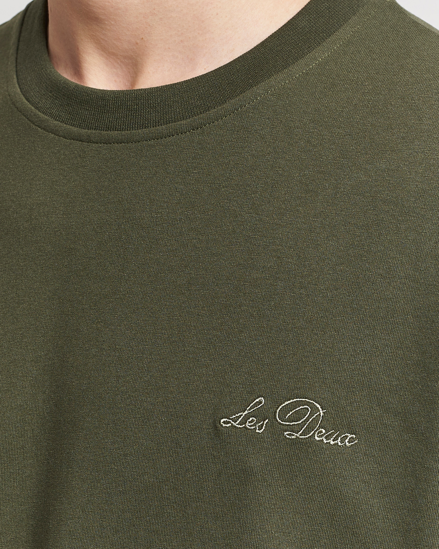 Herre | T-Shirts | LES DEUX | Crew T-Shirt Forrest Green