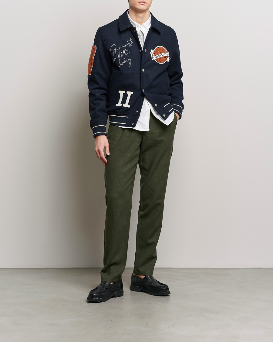 Herre | Bukser | LES DEUX | Patrick Linen Pants Forrest Green