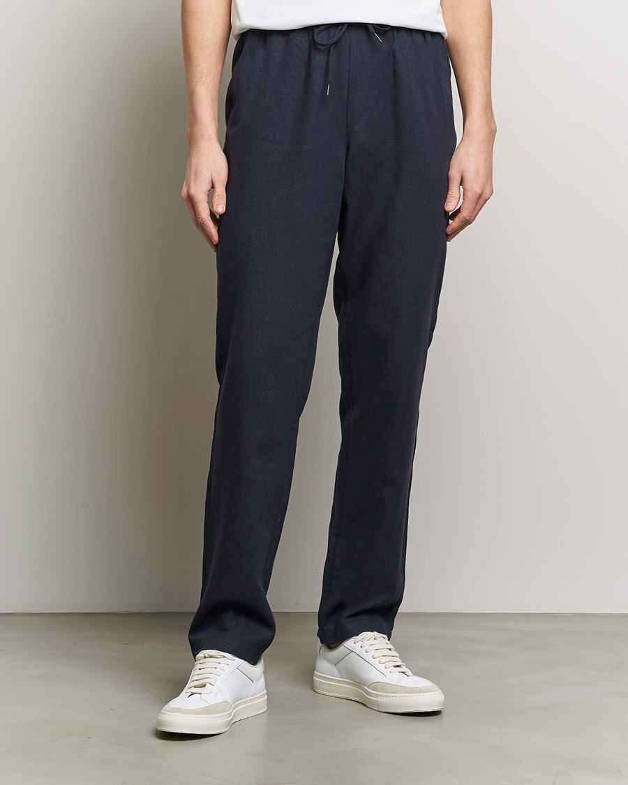 Herr |  | LES DEUX | Patrick Linen Pants Dark Navy