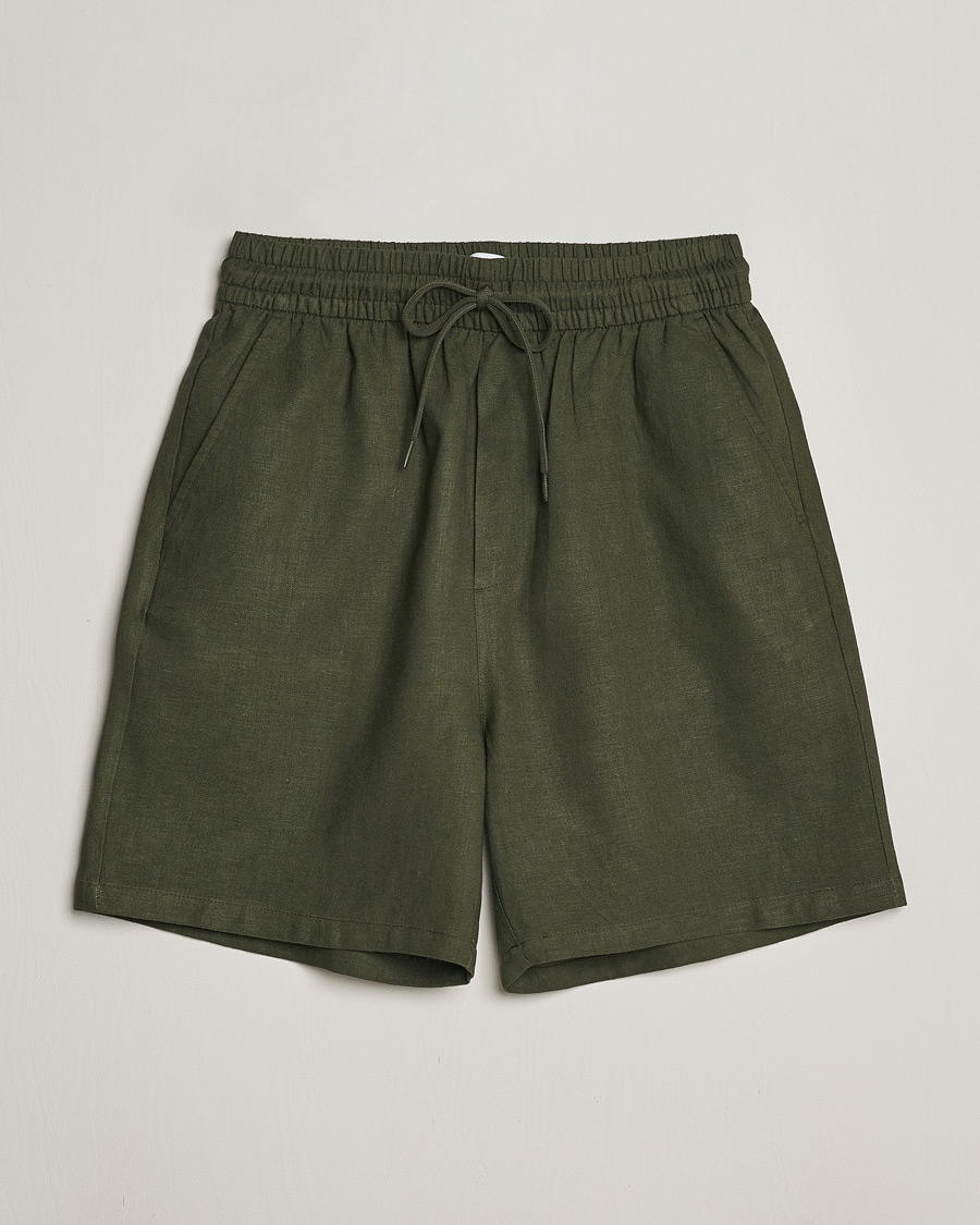 Herre | Shorts | LES DEUX | Otto Linen Shorts Forrest Green