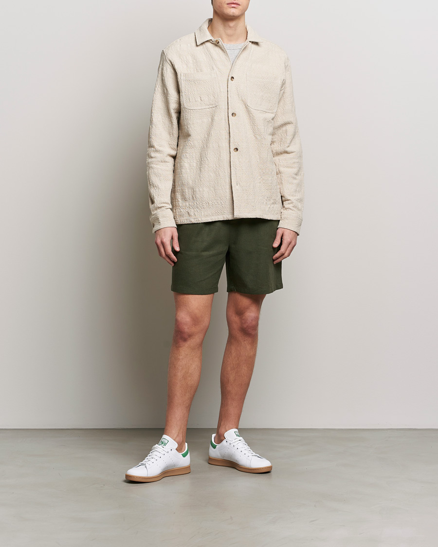 Herre | Shorts | LES DEUX | Otto Linen Shorts Forrest Green