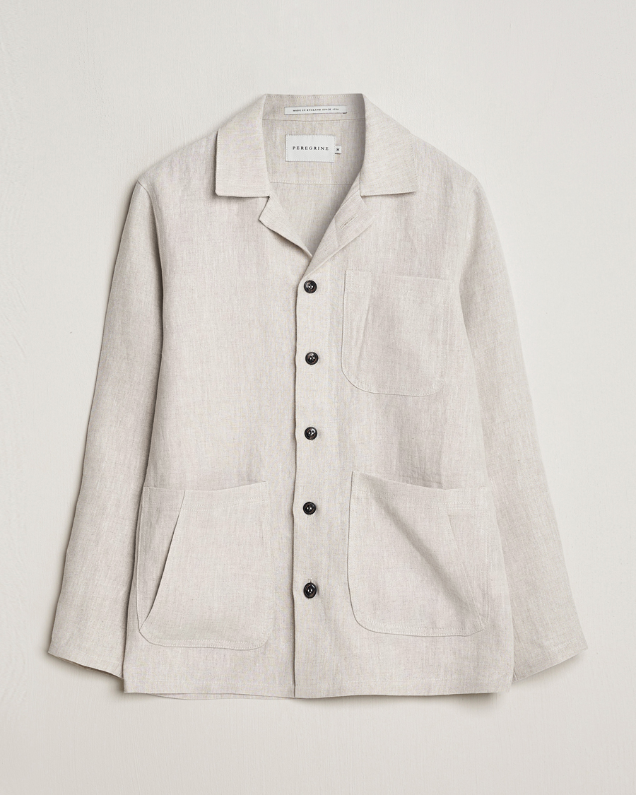 Herre | Skjorter | Peregrine | Grange Linen Shacket Natural