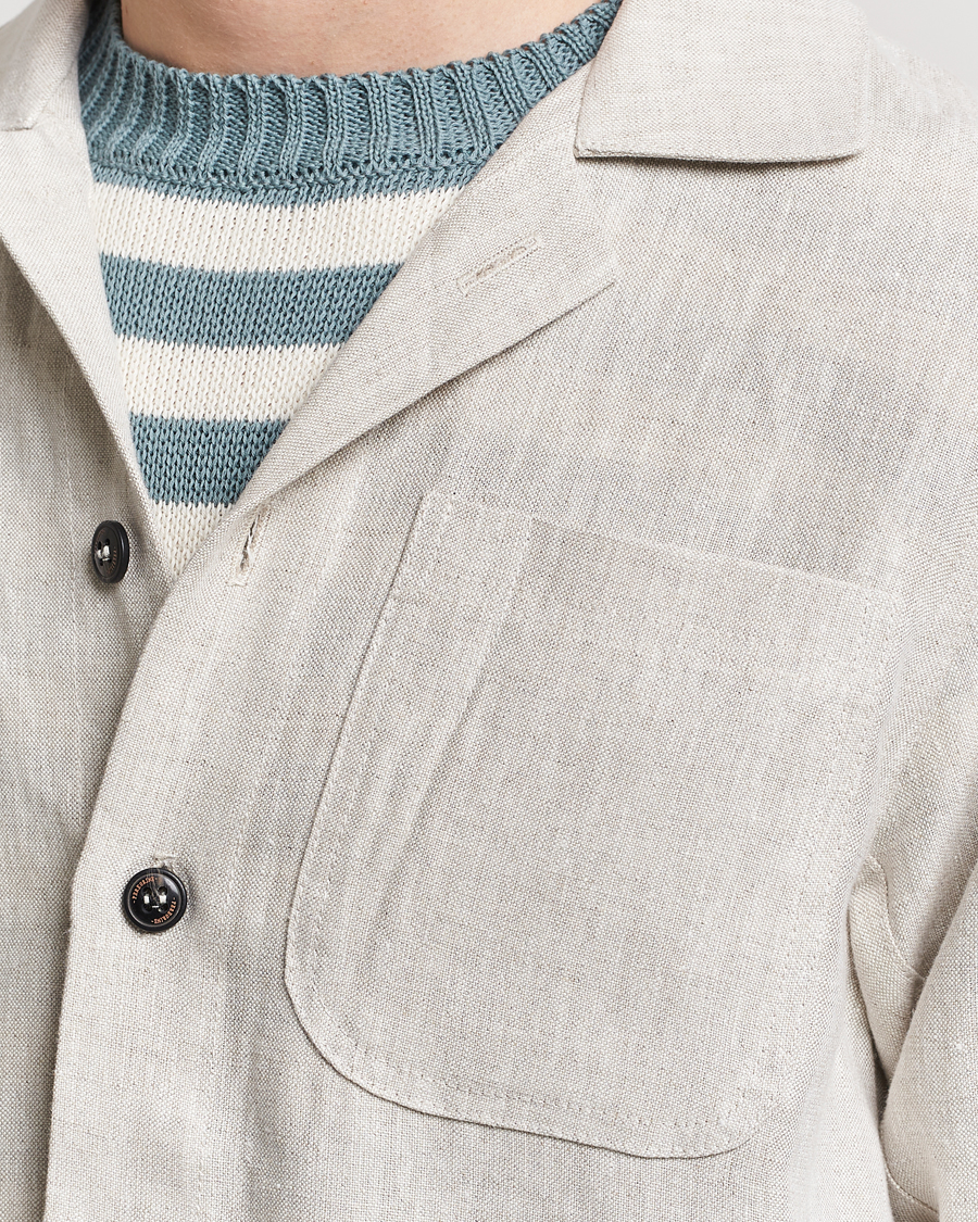 Herre | Skjorter | Peregrine | Grange Linen Shacket Natural