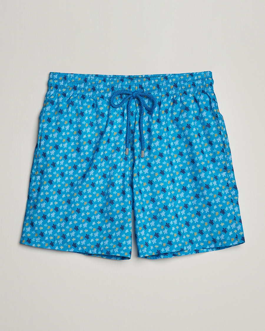 Herre | Badeshorts | Vilebrequin | Mahina Printed Swimshorts Bleu Hawaii