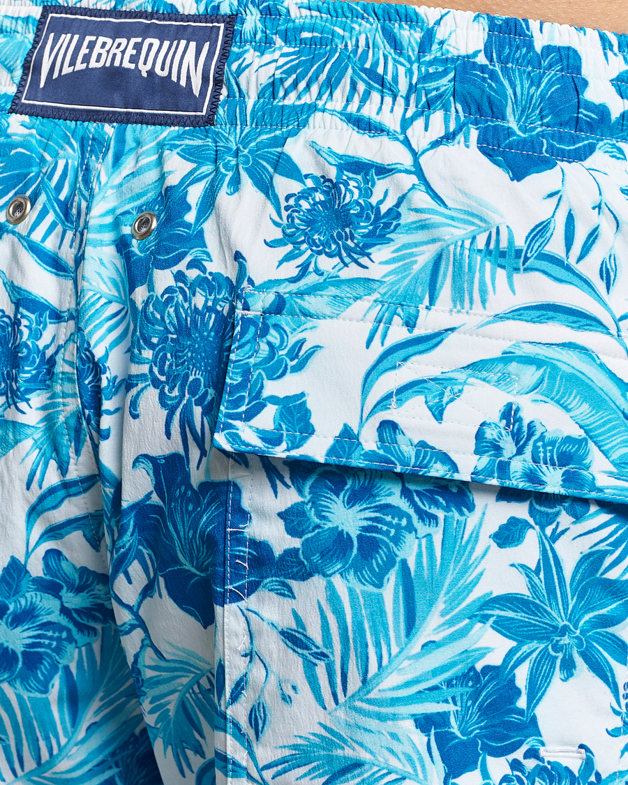 Herre | Badeshorts | Vilebrequin | Moorise Printed Swimshorts Blanc